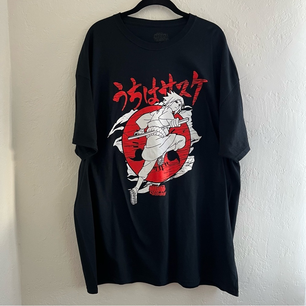 NWOT Naruto Shippuden Sasuke Black Graphic Tee 2XL